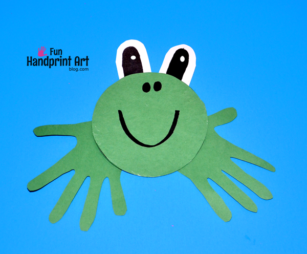 Handprint frog craft